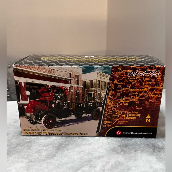 Texaco 1918 Mack AC Bulldog Flatbed Truck Collectable Die Cast w/ Original Box - Picture 11 of 16